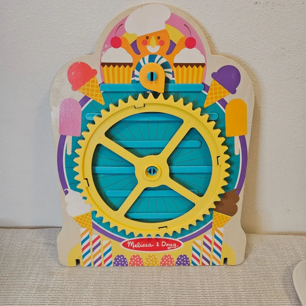 Melissa & Doug Fun at the Fair Cupcake Ice Cream Math Game Wooden Toy